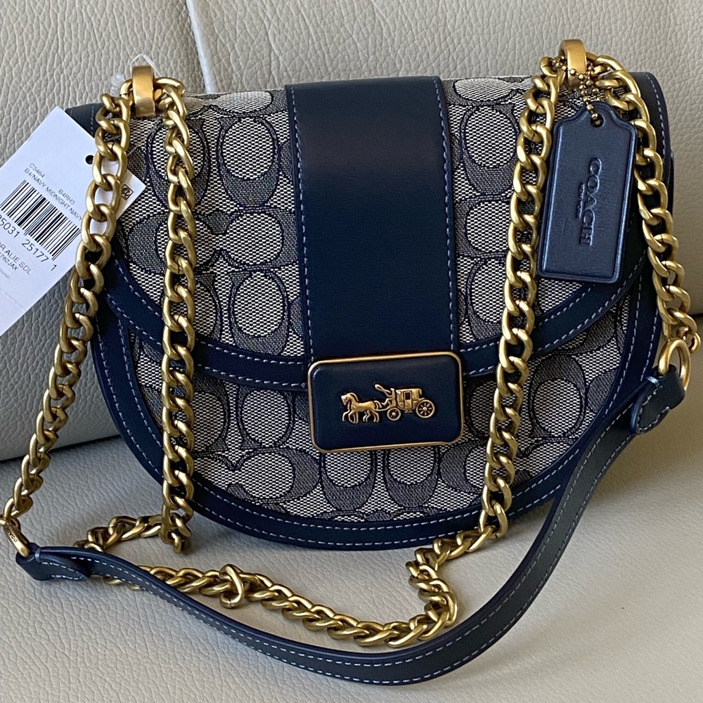 COACH bag - ALIE Signature Jaquard SADDLE Crossbody bag - Picture 8 of 11